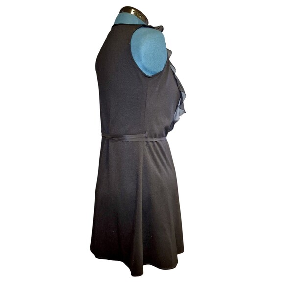 CHLOE COLETTE Bliss Wrap Mini Dress Vest black ruffle Size M Goth Luxe Styling - Picture 5 of 7